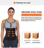 Size S Black Womens Sweat-Enhancing Waist Trainer Belt - Dual Strap Zipper Tummy Control Cincher for Workout & Postpartum Shaping