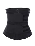 Size XL Black Womens Sweat-Enhancing Waist Trainer Belt - Dual Strap Zipper Tummy Control Cincher for Workout & Postpartum Shaping