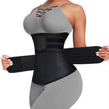 Size XL Black Womens Sweat-Enhancing Waist Trainer Belt - Dual Strap Zipper Tummy Control Cincher for Workout & Postpartum Shaping
