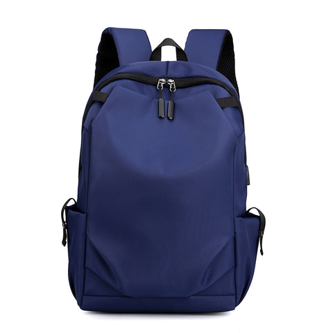 Blue Modern Anti-Theft Laptop Backpack with USB Charging Port - Water-Repellent Travel & Business Bag for 15.6 Inch Laptops
