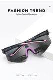 Blue Lenses With White Temples Ultra-Light Polarized Sports Sunglasses - Wraparound Shield Design for Cycling & Outdoor Performance