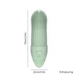 4 Pcs Green Soft Silicone Pet Finger Toothbrush - Gentle Dental Care for Dogs & Cats, Tartar & Plaque Remover