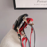Black Chic PU Leather Crossbody Wallet Case for iPhone 16 - Card Holder with Detachable Strap & Finger Ring Grip