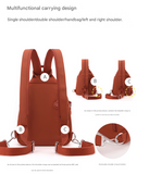 Orange Versatile Women's Convertible Mini Backpack & Sling Bag - Stylish Anti-Theft Oxford Cloth Daypack, Fits 9.7in iPad