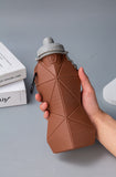 Pink and Black Cup Lid Ultimate Foldable Silicone Water Bottle - Lightweight Leakproof Travel & Sports Hydration - 700ml