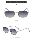 Purple Gradient Lenses Chic Oval Sunglasses for Women - UV400 Protection Lightweight Metal Frame, Comfortable Design
