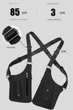 Black Urban Tactical Anti-Theft Shoulder Holster Bag - Secure Multi-Pocket Chest Rig for Men