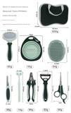 Grey and Green Complete 8-Piece Pet Grooming Kit - Essential Dog & Cat Care Tools with Brushes, Nail Clippers, Scissors & Portable Case