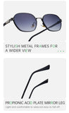 Dark Green Gradient Lenses Chic Oval Sunglasses for Women - UV400 Protection Lightweight Metal Frame, Comfortable Design