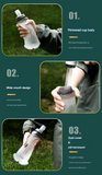 Green and White Ultra-Lightweight 350ml Soft Running Flask - BPA-Free Collapsible TPU Water Bottle for Hiking, Cycling & Outdoor Sports