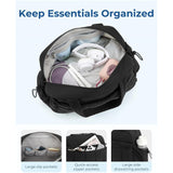 Beige Versatile Carry-On Travel Duffel Bag - Airline Personal Item Size with Waterproof Wet Pocket & Trolley Sleeve