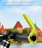 Pink Ultralight Ergonomic Bike Bar Ends - High-Strength Composite Horn Grips (22.2mm)