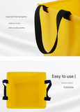 Black 25L Collapsible Bucket - Heavy-Duty PVC Waterproof Folding Pail for Fishing, Camping & Car Washing