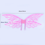Green Enchanting Iridescent Fairy Wings - Sparkle Butterfly Elf Wings for Costume Parties, Cosplay & Dress-Up Fun