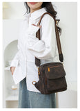 Black Stylish PU Leather Sling Crossbody Bag for Women - Multi-Pocket Chest Pack with Adjustable Wide Strap