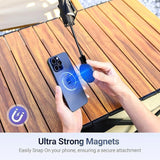 Pink Magnetic Phone Umbrella Sun Shade - Clear Outdoor Screen Visor, Anti-Glare Mini Parasol for iPhone