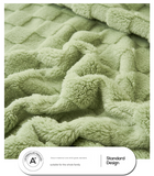 200*230CM Pink Ultra-Soft Waffle Textured Plush Fleece Blanket - Large Cozy All-Season Throw for Bed & Sofa