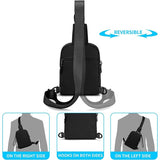 Dark Blue Compact Waterproof Sling Bag - Unisex Mini Crossbody Chest Pack with Adjustable Reversible Strap