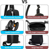 Dark Blue Compact Waterproof Sling Bag - Unisex Mini Crossbody Chest Pack with Adjustable Reversible Strap