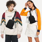 Beige Compact Waterproof Sling Bag - Unisex Mini Crossbody Chest Pack with Adjustable Reversible Strap