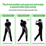 Blue Pro Golf Swing Trainer - Extendable with Audible Click & Corrective Grip Aid