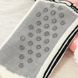 2 Pcs Grey Women's Ultra Soft Sherpa Lined Slipper Socks - Cozy Warm Non-Slip Gripper Home Socks
