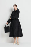 Size XL Black Women's Chic Lightweight Waterproof Raincoat - Long Hooded Packable Rain Jacket with Pouch