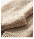 Black Color Block Cashmere Fingerless Gloves for Women Autumn Winter Outdoor Cold Protection Warm Knitted Gloves