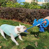 2 Pcs Yellow Interactive Plush Chameleon Dog Toy with Squeaker & Rope Legs - Durable Chew Toy for Medium/Large Dogs, Teeth Cleaning Texture, Machine Washable (10.2in)