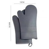 Red Premium Heat Resistant Silicone Oven Mitts (Pair) - Non-Slip Grip, Cotton Lined for Kitchen Baking, Grilling & BBQ