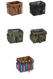 Red,Blue and White Stripes Heavy Duty Foldable Outdoor Camping Storage Box - Oxford Cloth Collapsible Gear Organizer Tote with Pockets