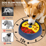 Red,Green and Blue Interactive Dog Puzzle Feeder Bowl - Slow Eating & Mental Stimulation Toy for Small Medium Breeds