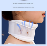 Size S White Adjustable Cervical Collar Neck Brace - Breathable Support for Pain Relief & Posture