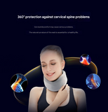 Size S Grey Ergonomic Neck Support Brace - Soft Cervical Collar for Posture Correction and Pain Relief