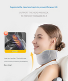 Size L Light Green Ergonomic Neck Support Brace - Soft Cervical Collar for Posture Correction and Pain Relief