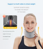 Size L Orange Ergonomic Neck Support Brace - Soft Cervical Collar for Posture Correction and Pain Relief