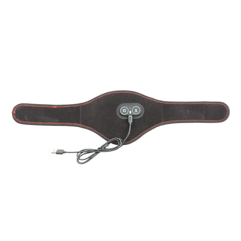 Black Heated Vibrating Neck Wrap - USB Powered Massager for Soothing Pain Relief with 3 Heat & 3 Vibration Modes