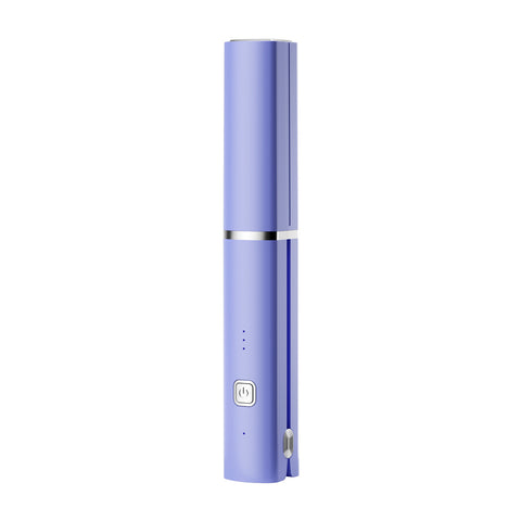 Purple Compact Cordless Hair Straightener - Portable 2-in-1 Mini Flat Iron, USB-C Rechargeable for Travel & Touch-ups