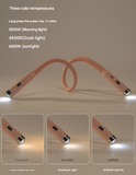 Pink Hands-Free LED Neck Reading Light - USB Rechargeable with 3 Color & Brightness Modes, Flexible Gooseneck for Books, Crafts & Knitting