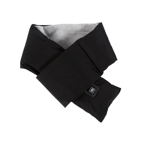 Black USB Electric Heated Scarf - Portable Puffer Neck Warmer with 3-Level Heat Control for Winter