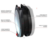 Black 4-Way Locking Cat Flap Door - Pet Entry Portal for Interior Doors, Walls & Cabinets