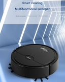 Black 3-in-1 Smart Robot Vacuum Cleaner - Automatic Sweeping, Mopping & Suction for Hard Floors & Pet Hair