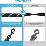 Red 3-in-1 Tangle-Free Dog Leash for 1-3 Dogs - Heavy Duty Bungee Coupler with Reflective Stitching & Padded Handle