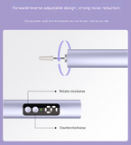 Purple Professional Electric Nail File Kit - Portable USB-C Rechargeable Manicure Drill with 6 Speeds & 5 Heads
