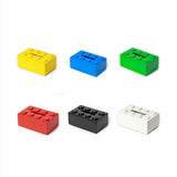 White 2 Pcs Creative Building Block Tissue Box Holder - Wall-Mounted & Desktop Dispenser for Bathroom, Kids Room & Office Decor
