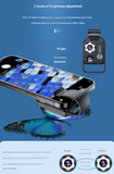 White Portable 200X Clip-On Microscope Lens for Smartphone - HD Pocket Magnifier with CPL Filter and LED Light(excluding mobile phones)