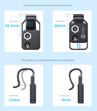 White Portable 200X Clip-On Microscope Lens for Smartphone - HD Pocket Magnifier with CPL Filter and LED Light(excluding mobile phones)
