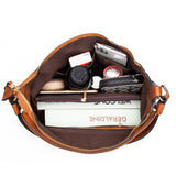 Red Womens Soft PU Leather Hobo Bag - Large Casual Tote Handbag with Adjustable Crossbody Strap
