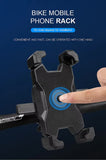 Black Secure Grip Bike Phone Mount - Adjustable 360 Rotation Bicycle Handlebar Holder, Universal Cradle for MTB & Road Cycling