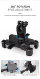 Black Secure Grip Bike Phone Mount - Adjustable 360 Rotation Bicycle Handlebar Holder, Universal Cradle for MTB & Road Cycling